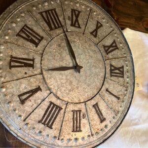 Rustic Metal Wall Clock